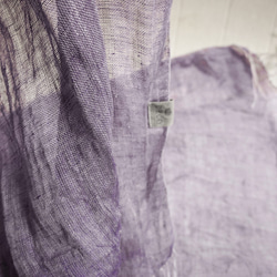 Deco 原創高品質亞麻單紗披肩淺紫色 x 亞麻 第6張的照片