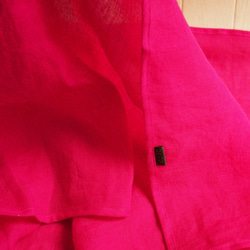 亞麻單紗毛巾熱粉色 第3張的照片