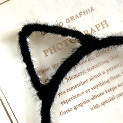 ハロウィン猫耳パールカチューシャ ホワイト 3枚目の画像