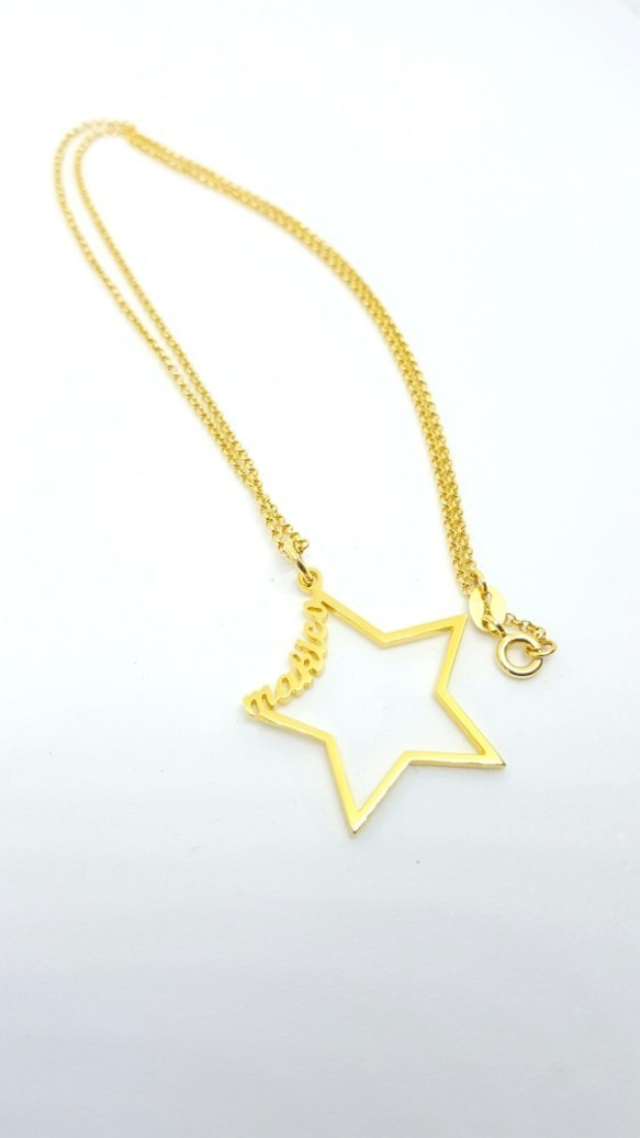 星ネックレス　sterling silver necklace お名前ネックレス  （完全受注制作） 6枚目の画像