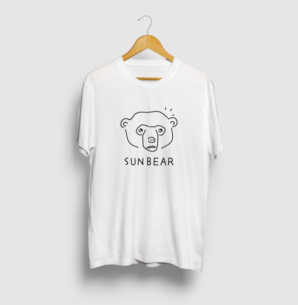 マレーグマ SUNBEAR 熊 動物イラストTシャツ 1枚目の画像