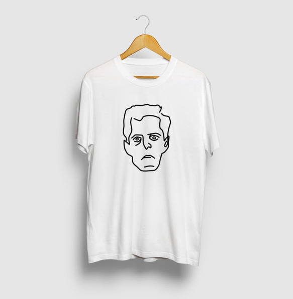 ウィトゲンシュタイン Wittgenstein イラストTシャツ 哲学者 1枚目の画像