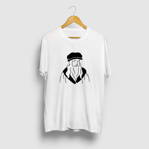 レオナルド・ダ・ヴィンチ イラストTシャツ Tシャツ kj 通販