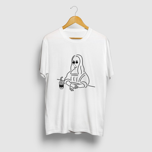 モナリザ イラスト Tシャツ 偉人 歴史 絵画 Tシャツ kj 通販 9978621 
