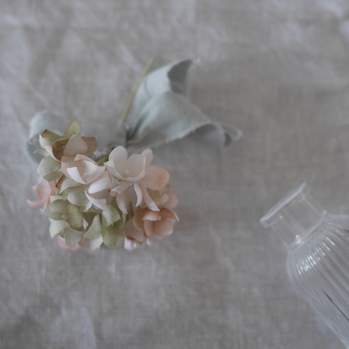 布花 あじさい みずいろリボン アートフラワー llune 通販 11884752