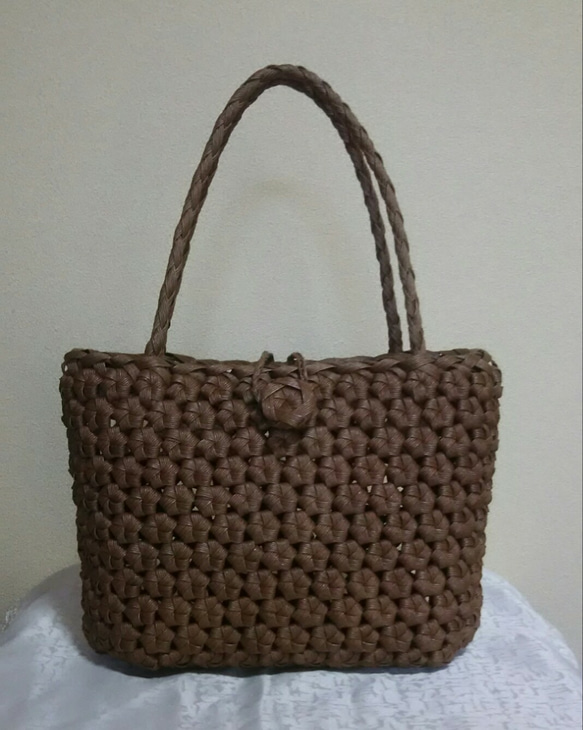 エコクラフトバッグ花結び編み かごバッグ keiちゃん 通販