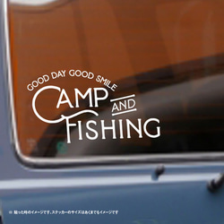 キャンプと釣り グッデイ グッドスマイル ステッカー 2枚目の画像