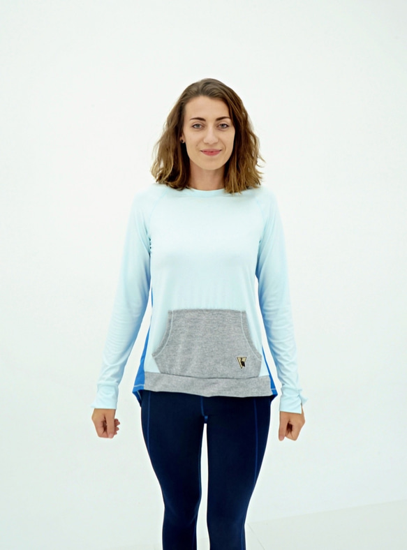 EGRET Women's  Feel Good Top (Soft Tunic)绢糸チュニック-Lake Blue 第1張的照片