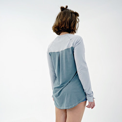 EGRET Women's  Feel Good Top (Soft Tunic)绢糸チュニック-Light Grey 第3張的照片