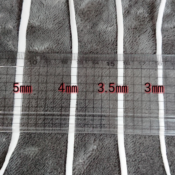 理想のマスクゴム 平ゴム3.5mm 10m 柔らかくて肌あたりのいい綿素材★ゴム紐 ソフト紐 2枚目の画像