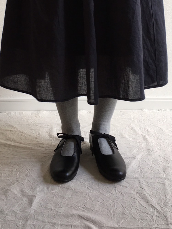 sizuku(紐結びの革靴＊黒) 2枚目の画像