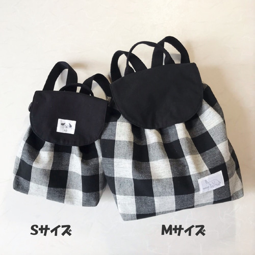 専用です♡大人リュック♡点と線模様製作所♡リスのモリ♡ハンドメイド SとMサイズのリュックセット（型紙と作り方のセット）AC