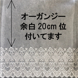 【キット】オーガンジーレースのギャザーの付け衿（布地と型紙と作り方のセット）KIT：AC-2113 5枚目の画像