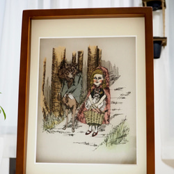 切り抜き絵、額付き、作者名入り 切り抜き絵、額付き、作者名入り 切り抜き絵、額付き、作者名