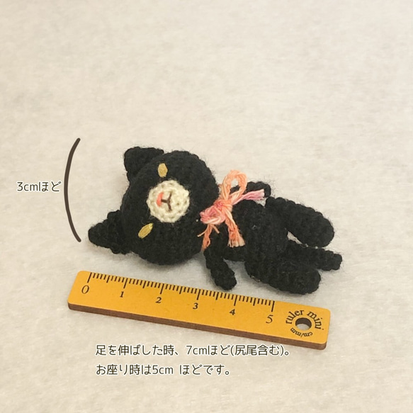 やさぐれくろねこのあみぐるみ 5枚目の画像