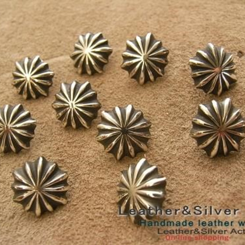 シルバー925 ハンドメイドコンチョ レザークラフト金具 アポロ シルバー925 ハンドメイドコンチョ レザークラフト金具 アポロ