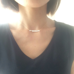 【14kgf】淡水パール ＊ simple necklace 3枚目の画像