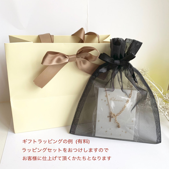 【卒業&／入学／およばれ】キスカ×黒リボン　コットンパールネックレス 8枚目の画像