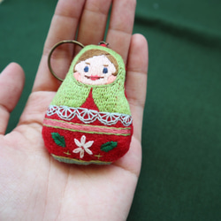 平和の橋| matryoshka人形キーリングロシア人形刺繍キーリング 2枚目の画像