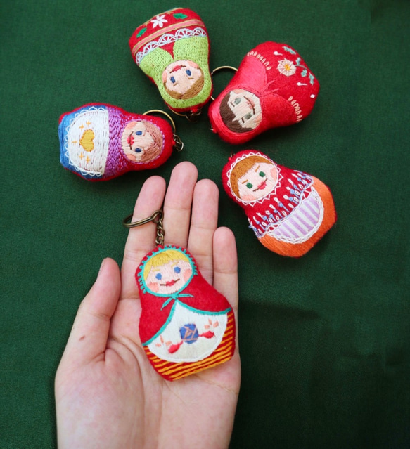 Bridge of Peace｜matryoshka doll key ring 俄羅斯娃娃刺繡鑰匙圈 第2張的照片