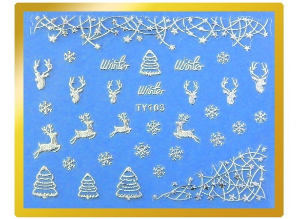 【レジン・ネイル】　クリスマス　高品質ネイルシール　ＴＹ１１３　1枚 8枚目の画像