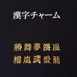 漢字チャーム　２個 1枚目の画像