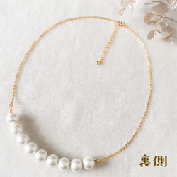 formal＊White cotton pearl - ハーフネックレス ＊ 入園式 入学式 卒園式 卒業式 フォーマル 4枚目の画像