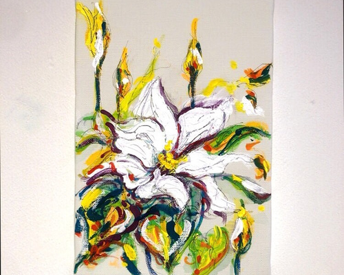 クレマチス Clematis 絵画 m 通販 11768943｜Creema(クリーマ)