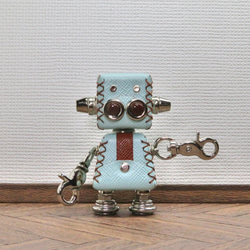 革で出来たロボット レザボット（チョコミント）暦堂 4枚目の画像
