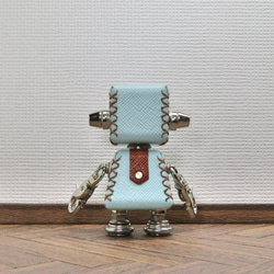 革で出来たロボット レザボット（チョコミント）暦堂 6枚目の画像