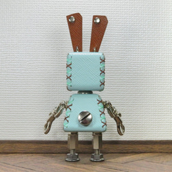 ウサギ型革ロボット レザビット（ミントグリーン） 7枚目の画像