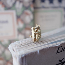 羽根と雪の結晶のガラスドーム ブックマーカー しおり しおり