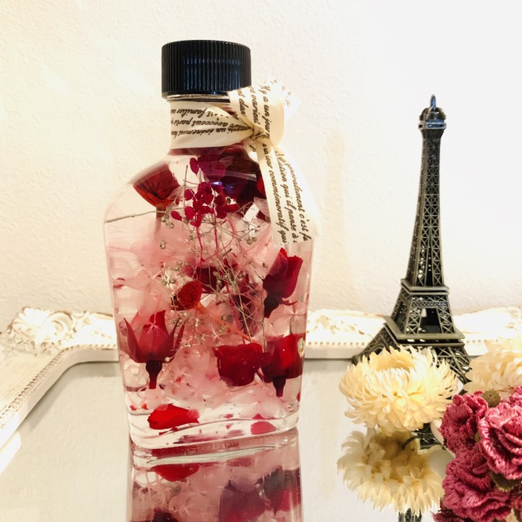 ◇ハーバリウム262 ハロウィンカラーのウィスキーbottle