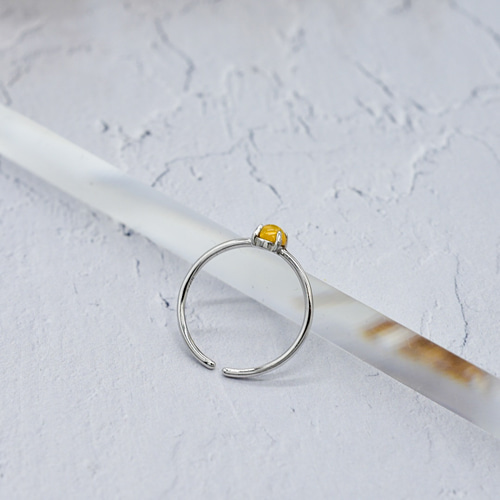 7〜11号フリー〕シトリン リング Silver925 4mm 指輪・リング Lanche
