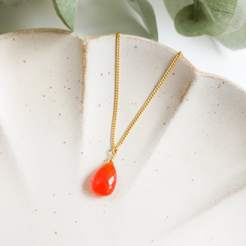 ラスト1点】7月誕生石〔14kgf/16kgp〕カーネリアン 高品質  