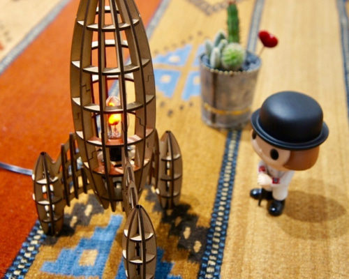 ミニチュア版ロケット『The GAZE mini』組み立てキット（電球