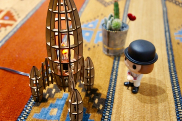 ミニチュア版ロケット『The GAZE mini』組み立てキット（電球・ソケット別） 1枚目の画像