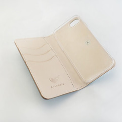 アイスランドブルーのスマホケース  イタリアンレザー　iPhone全機種対応・アンドロイド対応　ストラップオプション有 8枚目の画像