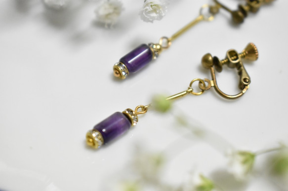 【天然石系列】紫水晶耳環 (Anny & Kelly Studio) 第3張的照片