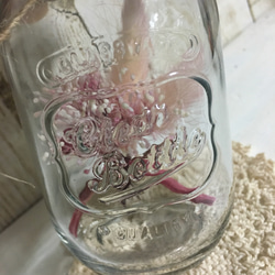 【送料無料】かすみ草ブーケのボトルフラワー(ピンク) 3枚目の画像