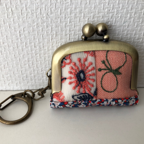 ミナペルホネン ミニがま口 パッチワーク キーホルダー チャーム