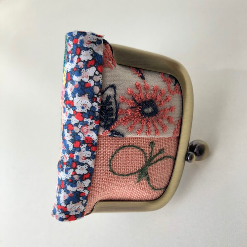 ミナペルホネン ミニがま口 パッチワーク キーホルダー チャーム