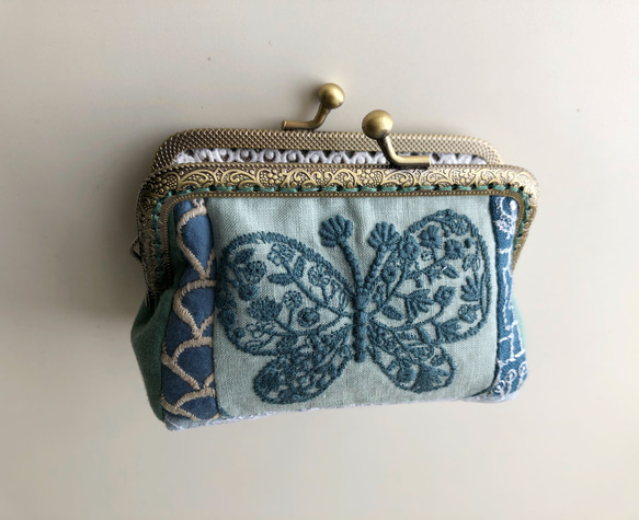 ハンドメイド ミナペルホネン パッチワーク ポーチ forest wing