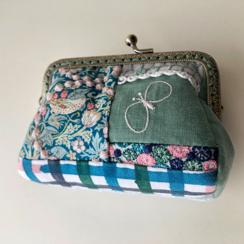 ミナペルホネン パッチワーク ポーチ forest wing ポーチ Furuuu