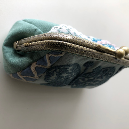 ハンドメイド ミナペルホネン パッチワーク ポーチ forest wing