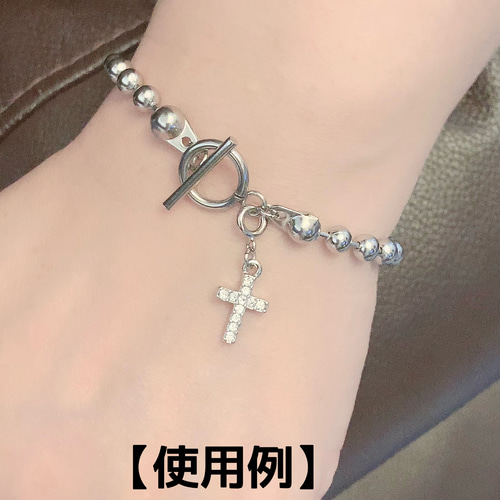 シルバー】取外し可能チャーム ブレスレット ap-s 通販 11646301