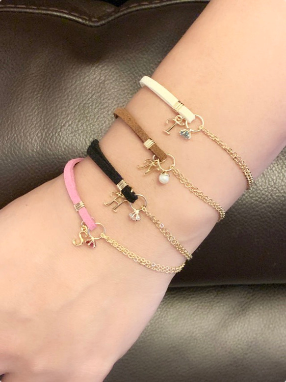 誕生石 イニシャル ゴールド レイヤード ブレスレット 誕生石 イニシャル ゴールド レイヤード ブレスレット