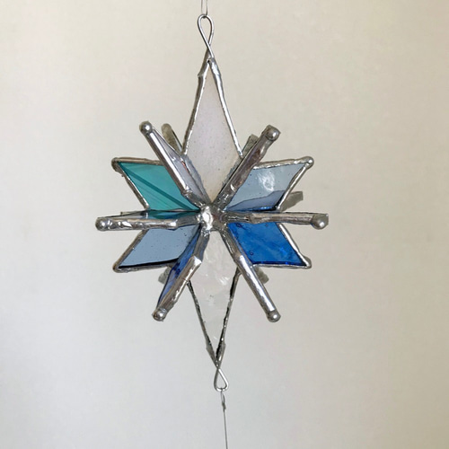 ステンドグラスの吊り下げモビール 星のきらめき カラーミックス