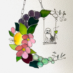 ハチドリ ハミングバード ステンドグラス オーナメント（ガラス細工