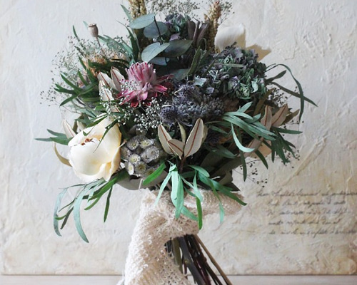 プリドライフラワーブーケ　séché bleu ciel プリドライフラワーブーケ séché bleu ciel